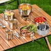 6PCS Portable Cookware Set Rapid Heating 304 Stainless Steel Efficient