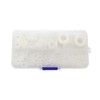Eowpower 500 Pieces White Nylon Flat Washers Assortment Kit for