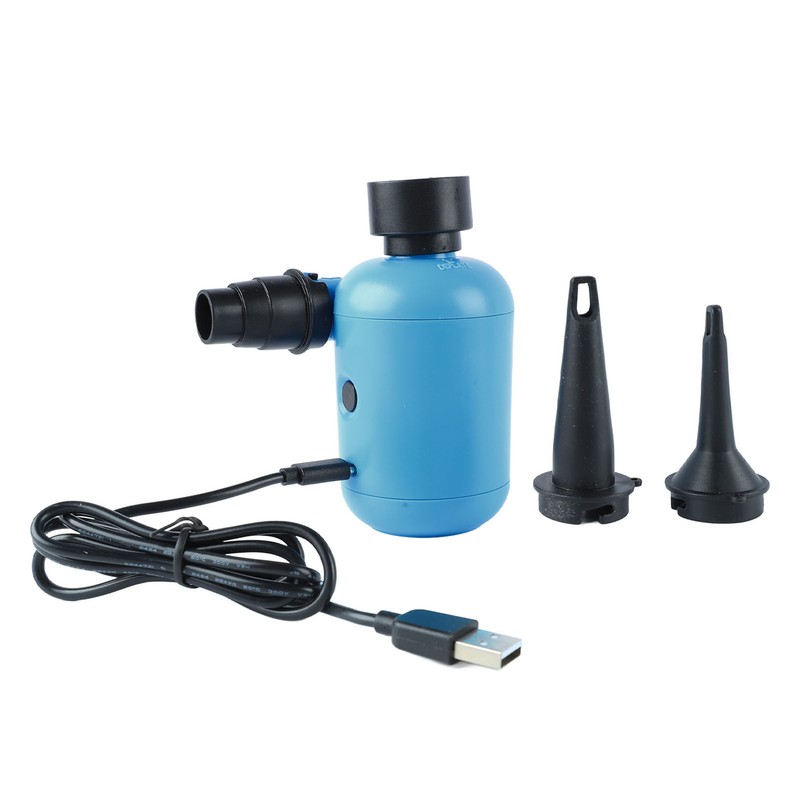 Electric Air Pump Portable Blue Inflator Deflator Pump Perfect for