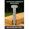 1/4" x 1" Hex Head Lag Screws, 304 Stainless Steel
