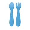 Nuby Silicone Easy Grip Fork & Spoon Set, 12+m in
