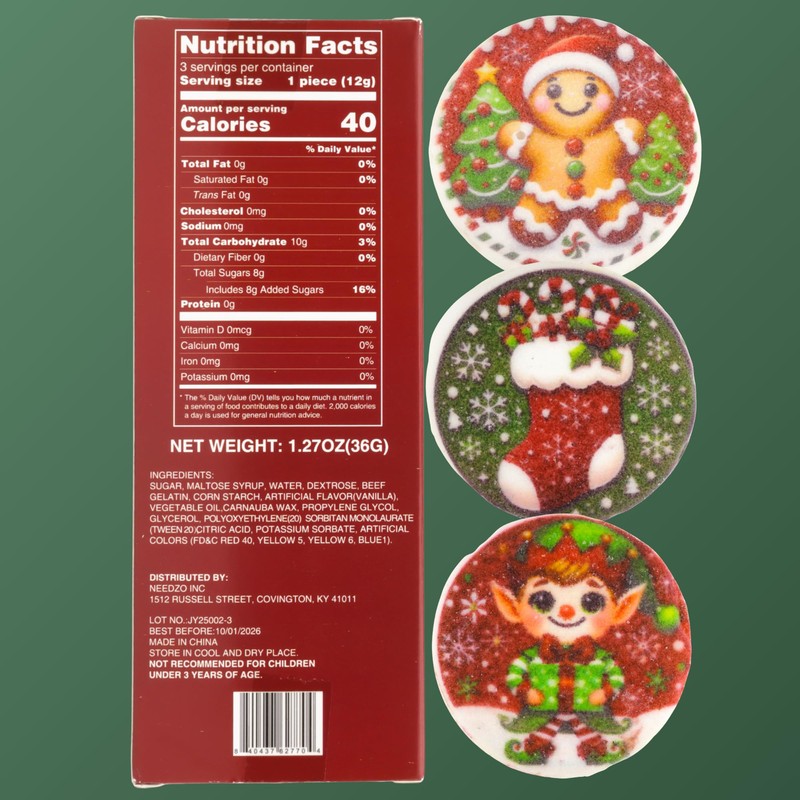 Christmas Marshmallow Toppers, Perfect for Hot Cocoa Toppings or Dessert
