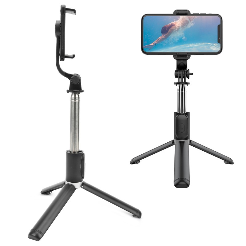 Q02 Telescopic Phone Selfie Stick Tripod MultiFunctional Remote Control Selfie