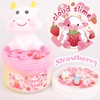 Bretohay Strawberry Cow Cloud Slime - Soft and Stretchy, Slime
