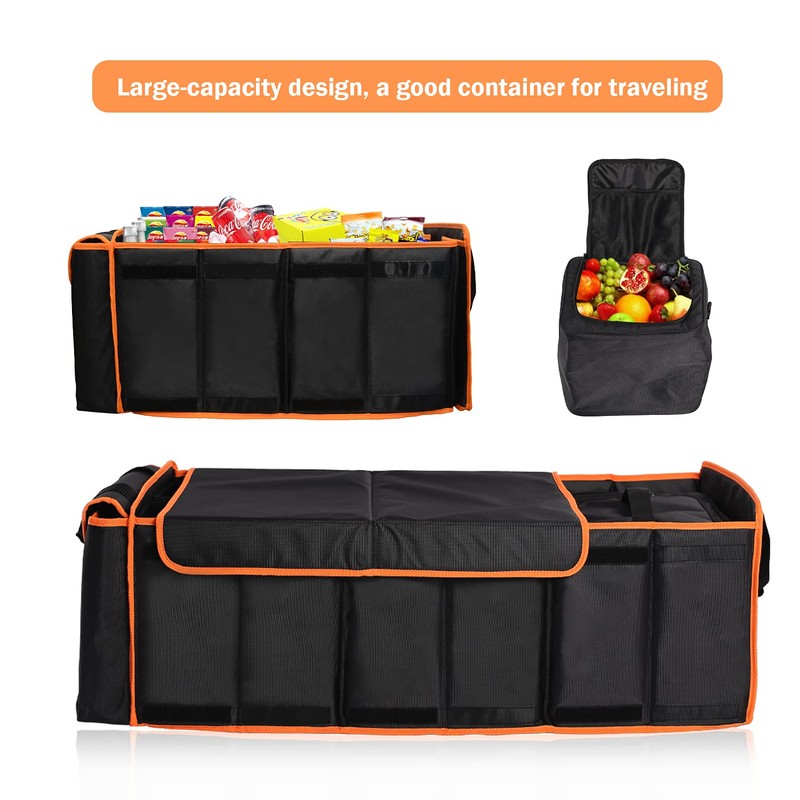 EAROND Large Trunk Organizer with Cooler, 3 Compartments SUV Cargo