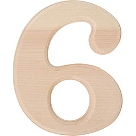 Hillman 847327 Pine House Number 6, 6.5-Inch Wood