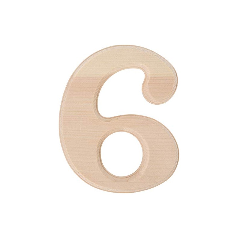 Hillman 847327 Pine House Number 6, 6.5-Inch Wood