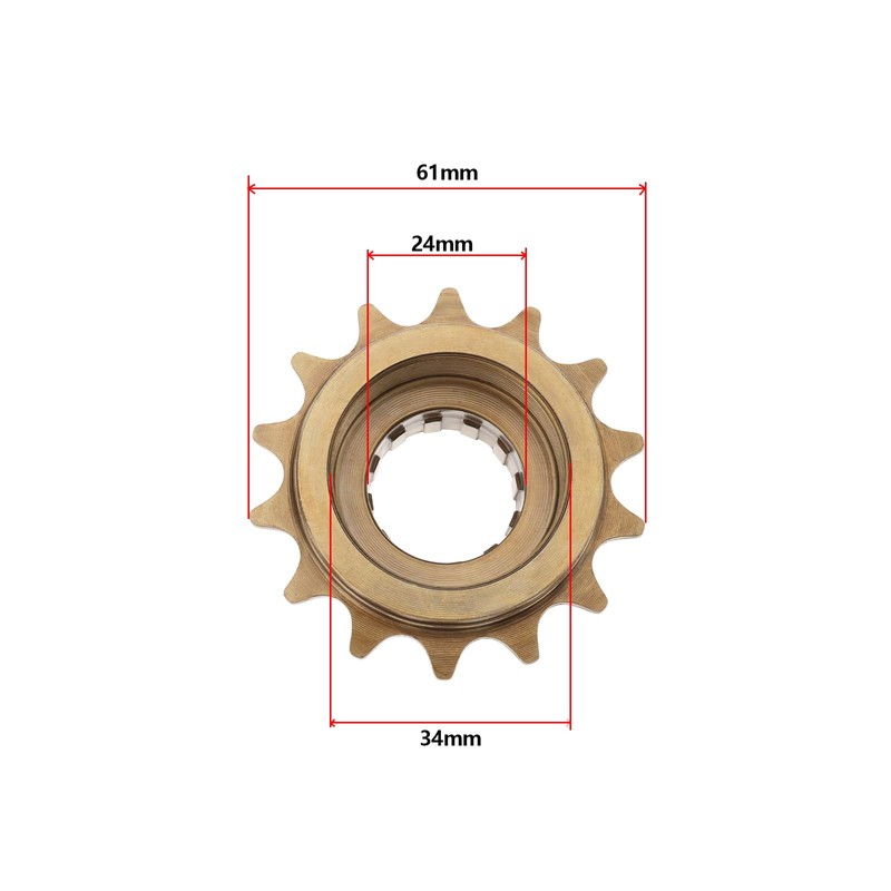 VGOL 2PCS 14T Bicycle Single Speed Flywheel Sprocket 34mm Thread