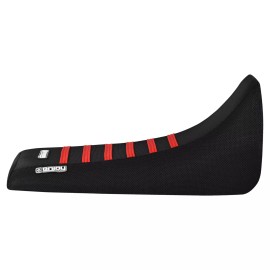 Enjoy Mfg 1988 - 2006 Yamaha Blaster Gripper seat cover  all BLACK w/ BRIGHT RED ribs #178