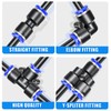 ERGAOBOY 10 Pcs Blue 12mm OD 3 Way Tee Push
