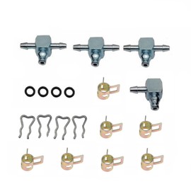 BuliBoao Fuel Return Line Injector Metal Connector Fits for Diesel LLY LMM LBZ W/clamps 4Cyl