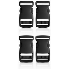 KBBB Plastic Buckle Black - 10mm / 16mm / 25mm / 30mm / 40mm / 50mm - Belt Buckle, Click Fastener, Replacement Buckle for Webbing, Bags, Backpacks, black