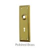 Oiled Bronze rectangular door trim plate with hub and keyhole(escutc