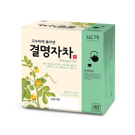 Ssanggye Cassia Seed Tea 1.2g X 40 Tea Bags, Sicklepod Premium Korean Herbal Tea Hot Cold Kyulmyungja Cha 결명자차 Nutty Savory Herb 4 Seasons Made in Korea