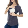 Smallshow Smallshow 3 Pcs Maternity Nursing T-Shirt Nursing Tops Army