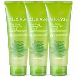 Tony Moly Aloe 93% Moist Soothing Gel, 250ml, 3 pcs / 토니모리 알로에 93% 촉촉 수딩 젤, 250ml, 3개