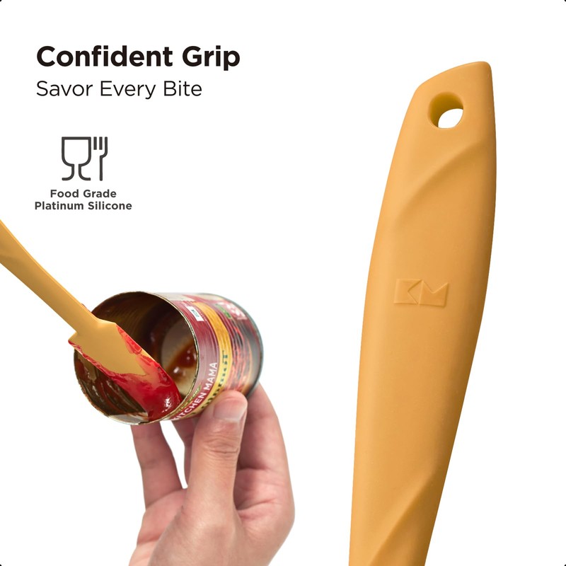Kitchen Mama WaltzGrip Platinum Silicone Jar and Can Spatula Utensil