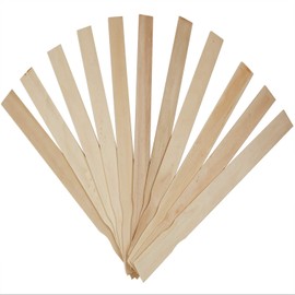 KINJOEK 300 PCS 14 Inch Length Paint Sticks, Premium Wood Multi-Purpose Flat Unfinished Wooden Crafts Sticks Paddles Stirrers Bulk for Paint Mixing, Wall Stirring, Wood Crafts, Garden Plant