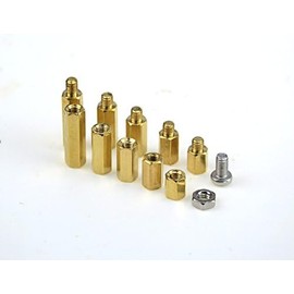 BGTXINGI 600pcs M2 M3 Brass Male-Female/Female-Female Spacer Standoff Screw Nut Assortment Kit and stainless steel Screw Nut Set (Brass M3)