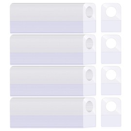 1500Pcs Self Adhesive Hanging Tabs, Small Round Hole Sticky Hang Tabs Clear Heavy Duty Hanging Tabs for Store Retail, Small Sale Items, Cards Hanging Display (1.5x1.1 Inch)