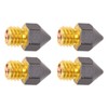 4 Pcs 3D Printer Nozzles Three Hole High Flow Fast