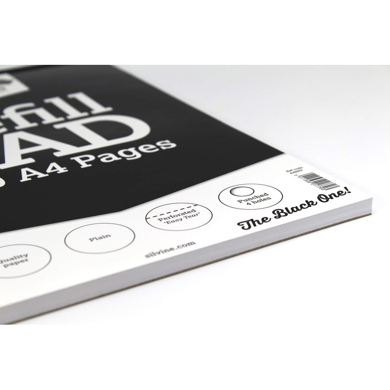 Silvine 160 Page A4 Refill Pad, Head Bound and Punched