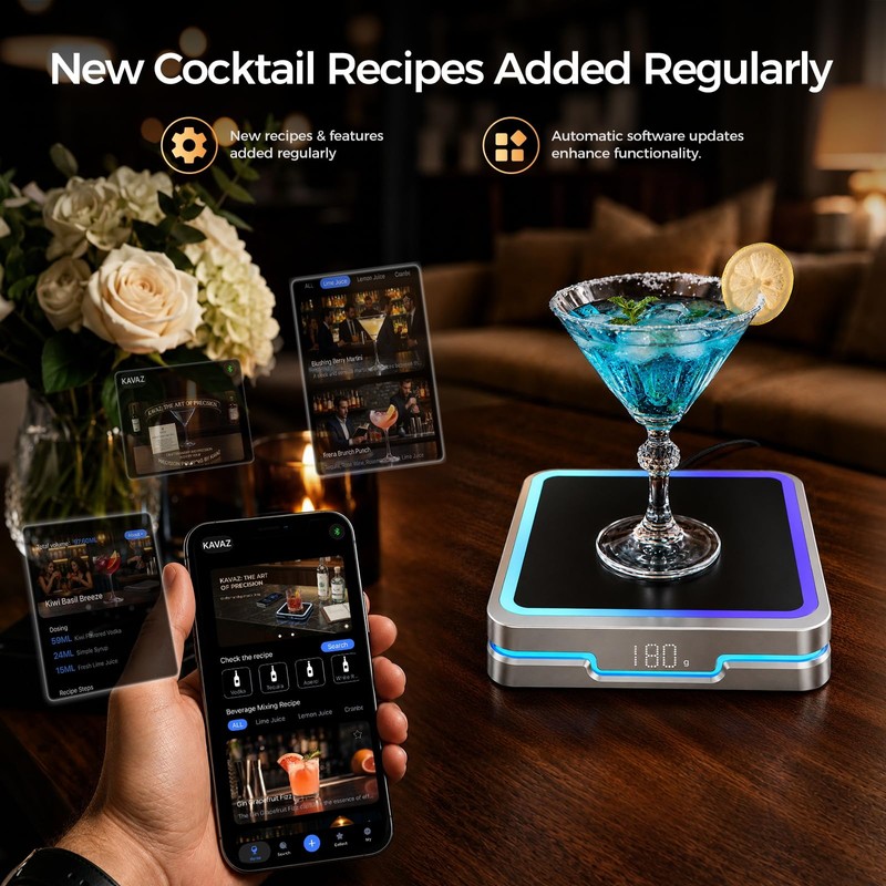 KAVAZ Smart Cocktail Maker – LED Guided Cocktail Mixing Device