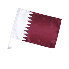MWS (2 Pack Qatar Country Car Window Vehicle 12x18 12"x18" Flag