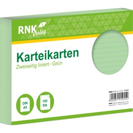 RNK 115055 Index Card A5 Pack of 100 Green