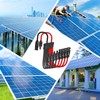 JUZUXI Solar Connectors Cable for 4 Solar Panels,IP68 Waterproof Y