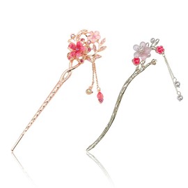 Pack of 2 Vintage Hair Sticks, Chinese Style Women's Hair Sticks, Elegant, for Solid Hairstyle, Hair Decorative