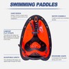 SUMARPO Swim Paddles, Swimming Training Hand Paddles with Adjustable Straps