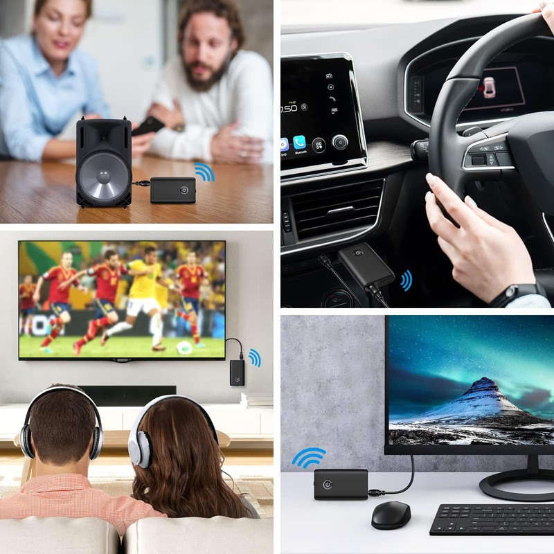 Ankilo (Upgraded) Bluetooth Adapter Audio, 2 in 1 Bluetooth Sender