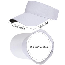 Dxhycc Sport Sun Visor Hats for Women Men, Adjustable Cotton Ball Caps Sun Caps for Golf, Running, and Outdoor Activities White