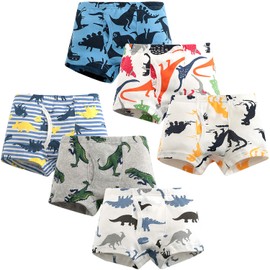 Adorel Jungen Unterhosen Baumwolle Boxershorts 6er-Pack Dino Paradies 104-110 (Herstellergröße 110)