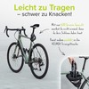 VELMIA Bicycle lock with programmable combination lock and reflector strips