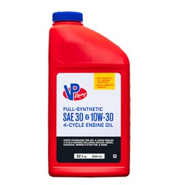 VP Racing 2921 4-Cycle Engine Oil - SAE 30 / 10W30 Full Synthetic Small Engine Oil (1 Pack)