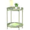 EKNITEY 2 Tier End Table - Metal Side Table Waterproof