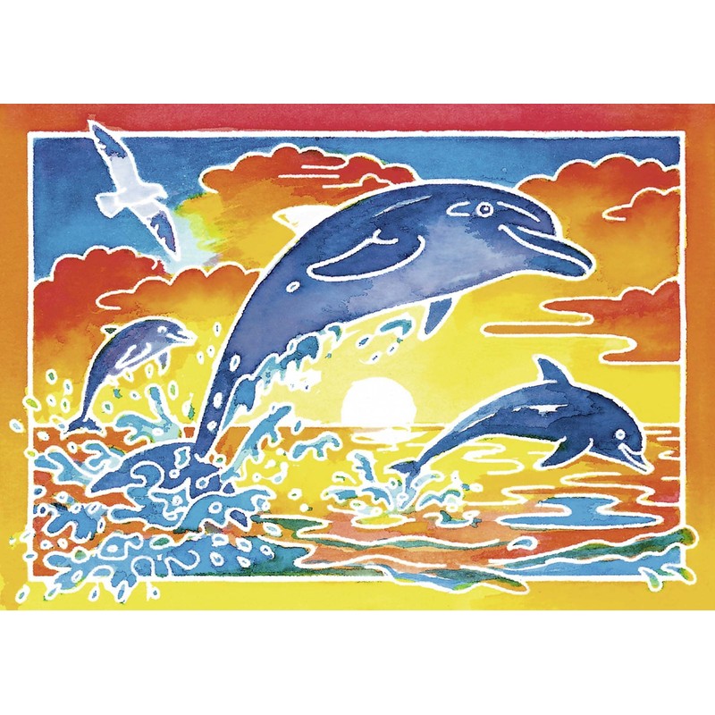 Ravensburger – Playing Dolphins. Watercolour Painting Mini