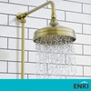 ENKI, R08, 200mm Traditional Fixed Large Shower Head Antique Brass,