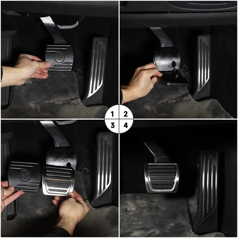 TOYCIDFG Pedals Cover Set Non-Slip Accelerator and Brake Pedals Cover