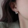 Minimalist Pearl Teardrop Front Back Dangle Drop Earrings for Women