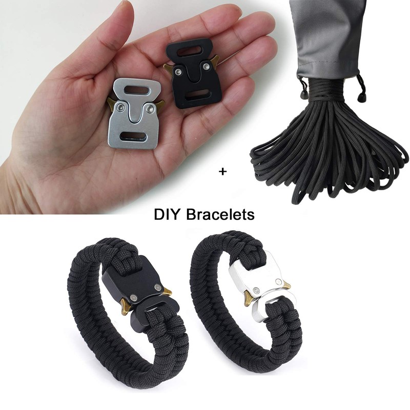 Paquete de 2 pulseras de aleación de metal resistente con