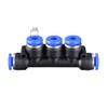 sourcing map Plastic Inline Manifold Union Push to Connect Tube