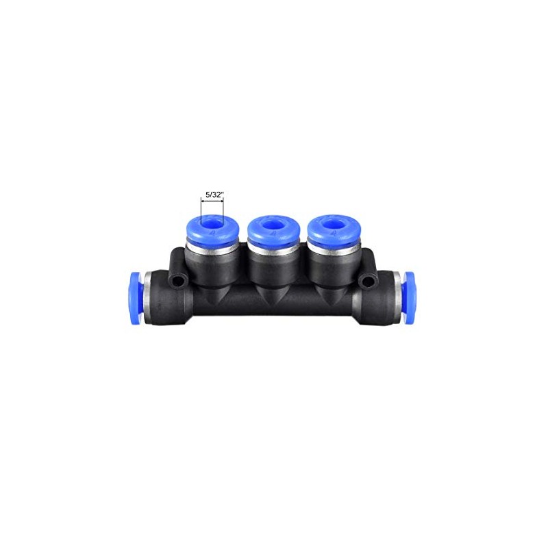 sourcing map Plastic Inline Manifold Union Push to Connect Tube