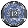 Simply Minimal AA 12 Year Silver Color Plated Recovery Coin,