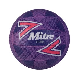 Mitre Attack Netball | Popular Style | Interactive Design | Soft-Touch, Purple/Pink/White, 4