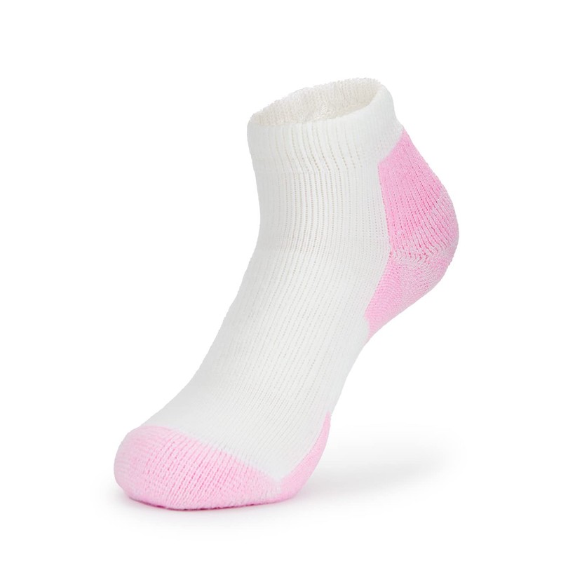 Thorlo Women's Distance Walking Sock 3 Pack, White/Pink, 10