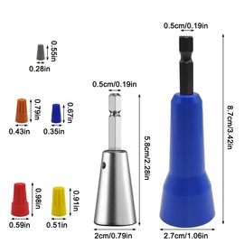 AFUNTA 2 PCS Wire Twisters Tool for Drill, Wire Connectors Wire Nut Twisters Wire Twisting Connector Socket with 50 PCS Insulating Wire Caps