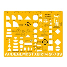Liquidraw Architectural Scale Ruler Drawing Template Stencil Architect Technical Drafting Supplies, Architecture Furniture Design Symbols for House Interior Floor Plan